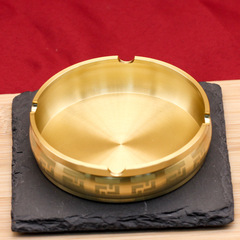 Brass ashtray Chinese ashtray swastika pattern ashtray brass ornaments crafts wholesale Yiwu small commodities