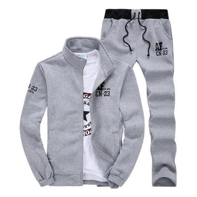 Sports suit Men's Spring and Autumn Running Casual Sweatshirt Sportswear Sportswear suit Men's Spring and Autumn Two-piece Set