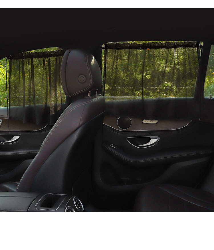 Car Curtain Sunshade Suction Cup Universal Mesh Car Sun Protection and Heat Insulation Car Side Window Privacy Curtain
