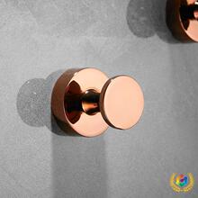 ✅【源头厂家】玫瑰金免打孔全铜挂钩壁挂衣柜玄关衣帽钩单个浴室