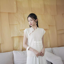 新中式复古盘扣中国风旗袍上衣设计感小众女洋气T恤夏季