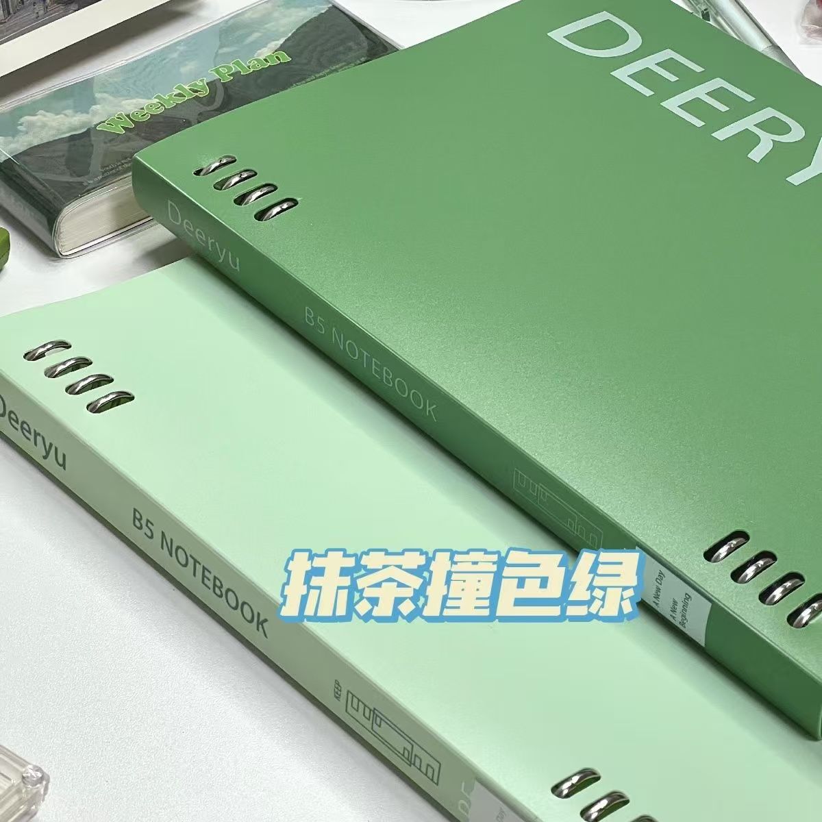 熊貓本子INS高顏值筆記本高中生專用筆記本厚本大本硬殼B5活頁本