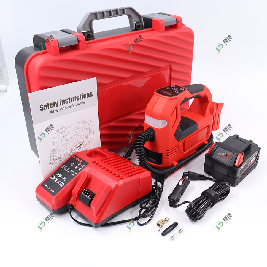 Bomba de inflado montada en el vehículo de mano transfronteriza tipo Muchian, bomba de inflado portátil con iluminación ajustable y luz de viento ajustable