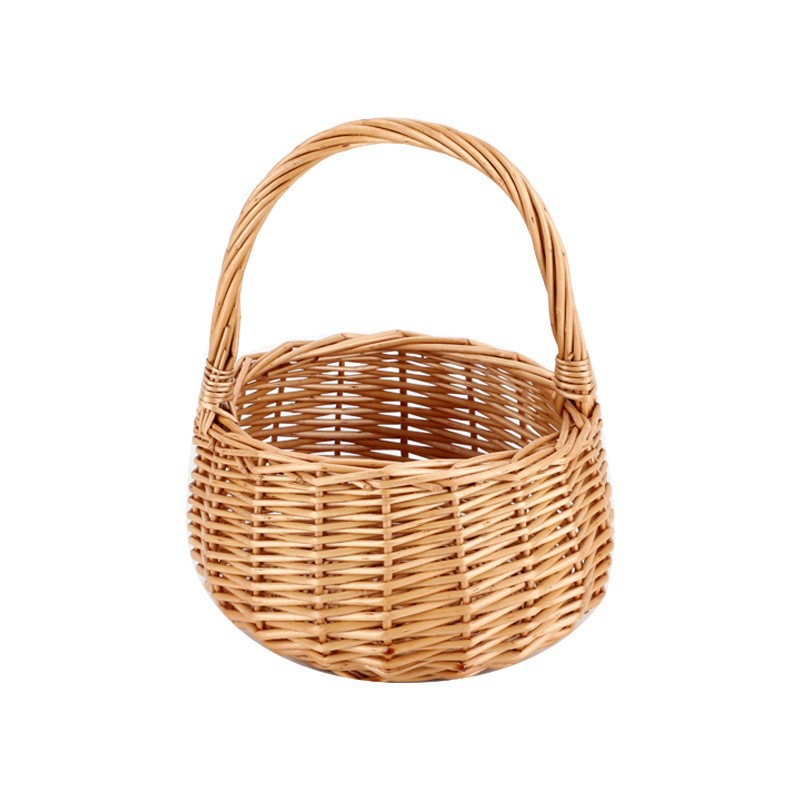 Cesta de Mimbre con Asa de Mimbre Hecho a mano para Pascua y Navidad