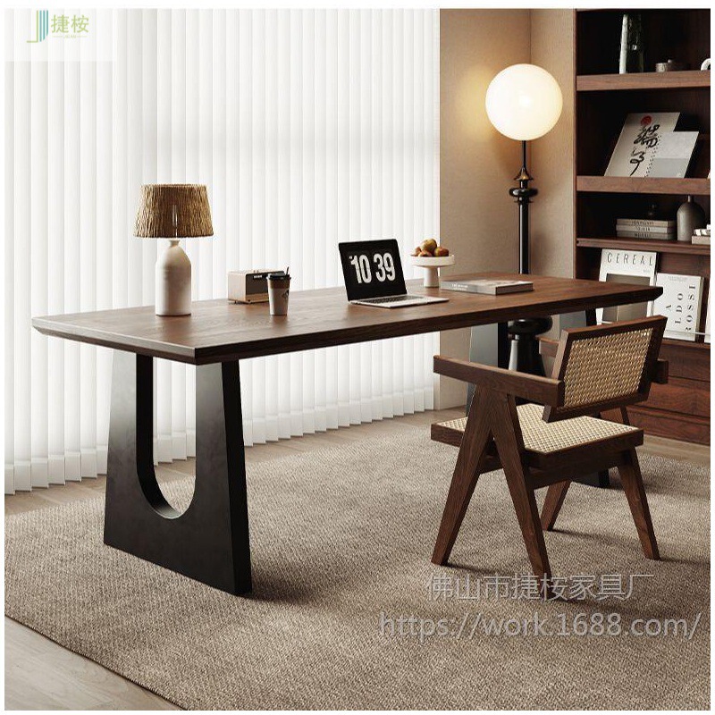 Guoman Chinese Solid Wood Long Table Pine Table Home Mid-Century Style Dining Table Study Room Desk Desk