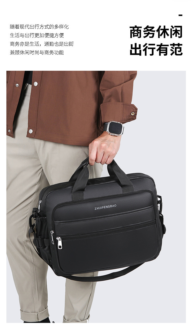 The new 2024 minimalist and sophisticated briefcase men's large-capacity casual sports single-shoulder bag is water-resistant for cross-border use Application Scenario
