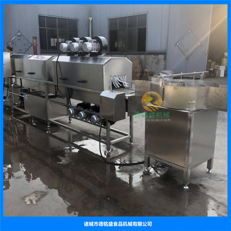 鳗鱼罐头瓶子清洗机 玻璃瓶清洗风干线 全自动马口铁罐清洗烘干机