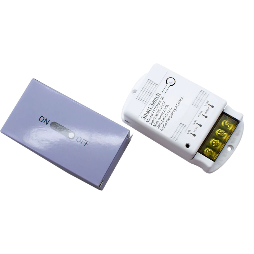 Граффити tuya смарт-WiFi голосовой переключатель дистанционного управления модификация высокая мощность 30A включения и выключатель RF 433M