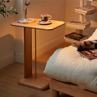 Euler Furniture Harp Side Table Sofa Side Cherry Wood Side Cabinet Table Movable Bedside Table Small Coffee Table Corner Table