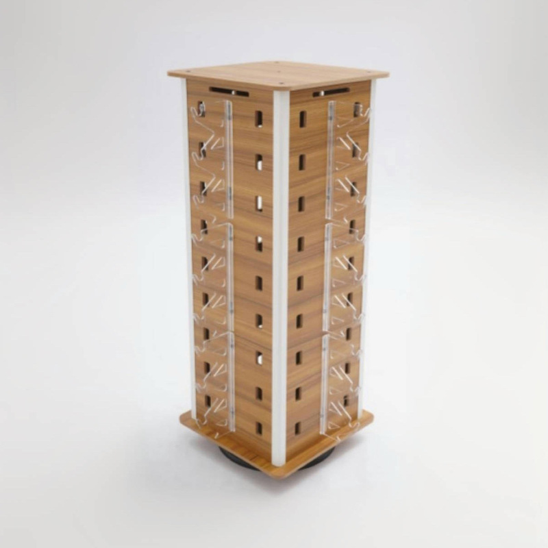 36-Piece Wooden Density Desktop Eyeglass Display Stand Counter Eyeglass Optical Eyeglass Display Stand Rotating Eyeglass Display Stand