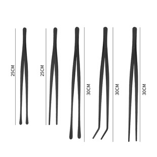 Stainless Steel High-Temperature Resistant Tweezers, Thickened, Anti-Scald, Non-Slip, Round-Headed, for Catching Scorpions, Reptile Feeding, Barbecue Tongs, Ice Tongs