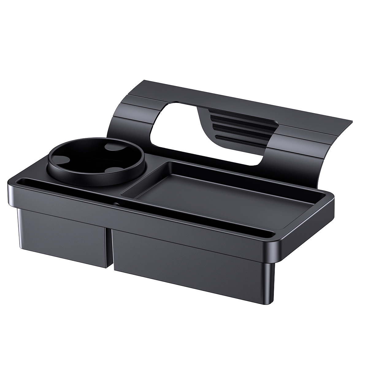 Qìchē Car multi-function mobile phone storage box car key storage (Car cup holder/beverage holder) - black-2581938cm