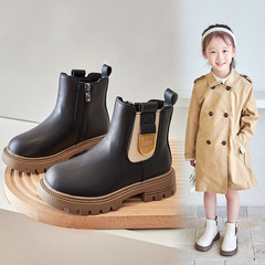 Children's Martin Boots 2024 New Spring and Autumn Kids Boots High-Top Fashion Short Boots for Big Kids Girls Single Boots Super Transfer