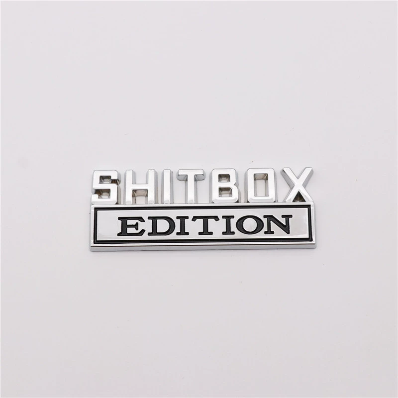 Модернизированный автомобиль шильдик Sh1tbox из цинкового сплава IT edition металлическая наклейка на машину