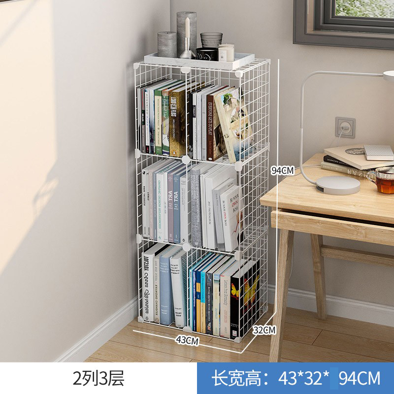 [더블 행 폭 43CM 좁은‼◆] 2 열 및 3 층-흰색