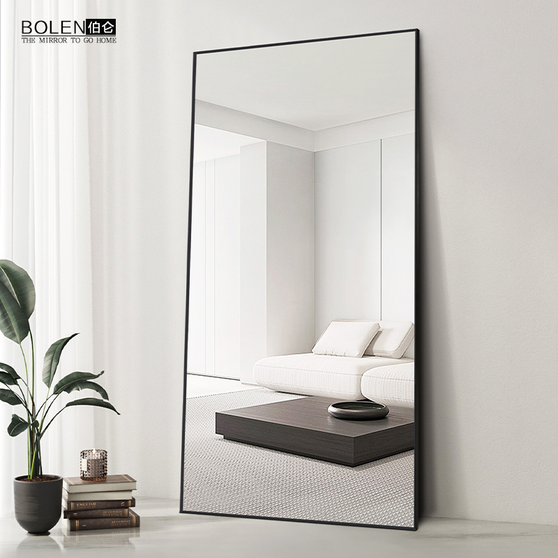 Simple Dressing Mirror Full-length Mirror Floor Mirror Fitting Mirror Movable Clothing Store Mirror Bedroom Wall Hanging