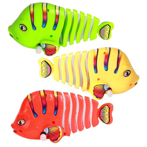 1-2-3-4 years old wind-up hair toys for boys and girls, children's educational learning crawling swinging fish internet celebrity street stall wholesale