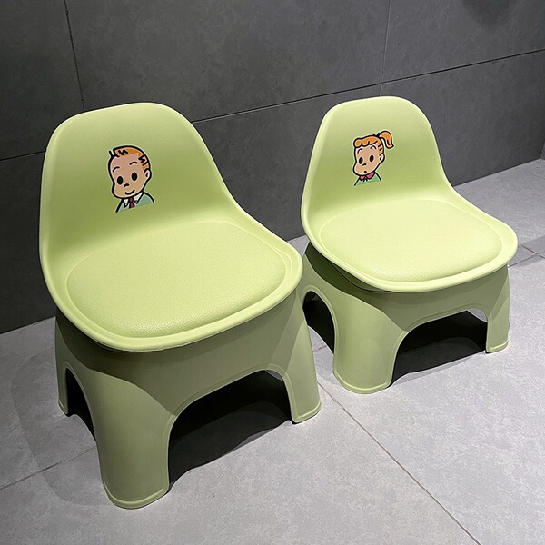 Children's backrest stool removable anti-slip small stool plastic…