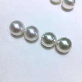 冷光澳白海水珍珠13-14mm 正圆强光皮光干净细腻基本无暇