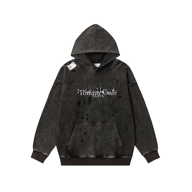Maison Margiela Margiela MM6 Washable Distressed Hole Men's and Women's Personalized Hooded Sweater Hoodie