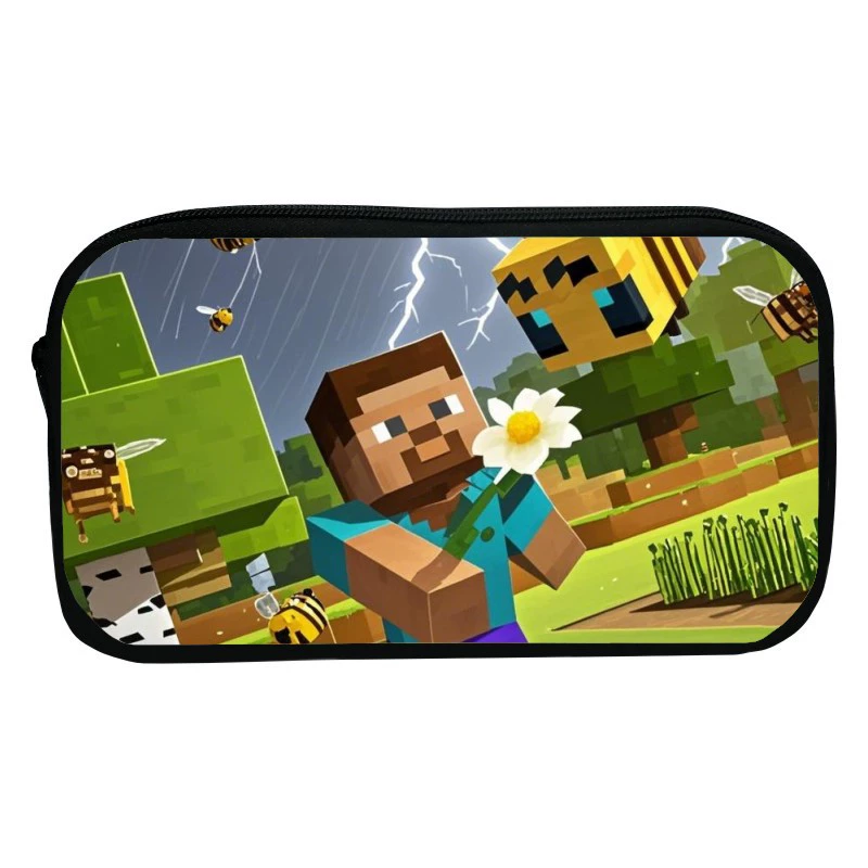 Новая печатная рюкзак-ручка для Minecraft мультфильм Minecraft канцелярская сумка школьный первоклассник детский хранение сумка