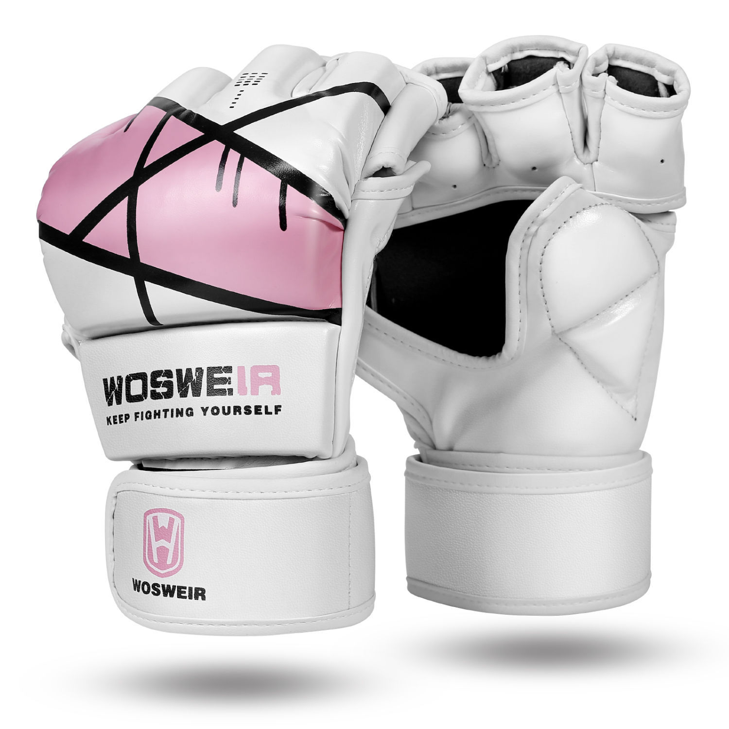 Guantes de lucha engrosados, entrenamiento, boxeo, hombres y mujeres, medio dedo, muay thai para adultos, guantes de boxeo, lucha profesional especial Sanda