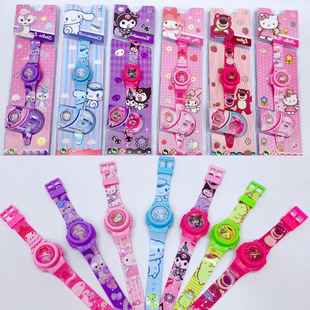 New Cartoon Children's Electronic Watch Swivel Flip Dial Student Kindergarten Girl Gift Award Toy Watch