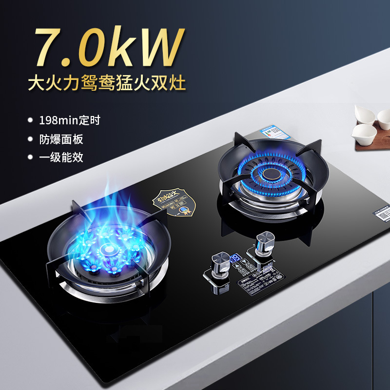 新品灶具九枪鸳鸯双灶 大火力左右独立定时猛火灶 燃气灶 煤气炉-阿里巴巴