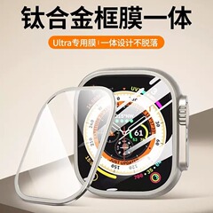 Apple iwatch 強化フィルム Apple watch ウルトラフレーム保護フィルム チタン合金フレーム 49mm HD に適しています。