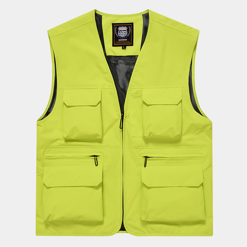 Outdoor New Multi-pocket Quick-drying Fishing Vest Men's Thin Mountaineering Photographer Waterproof Vest Sleeveless Vest