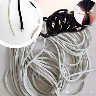 12kg Square Leather Rubber Headband Inner Core Square Wire Natural Rubber Elastic Rope Round Hair Tie Elastic Band