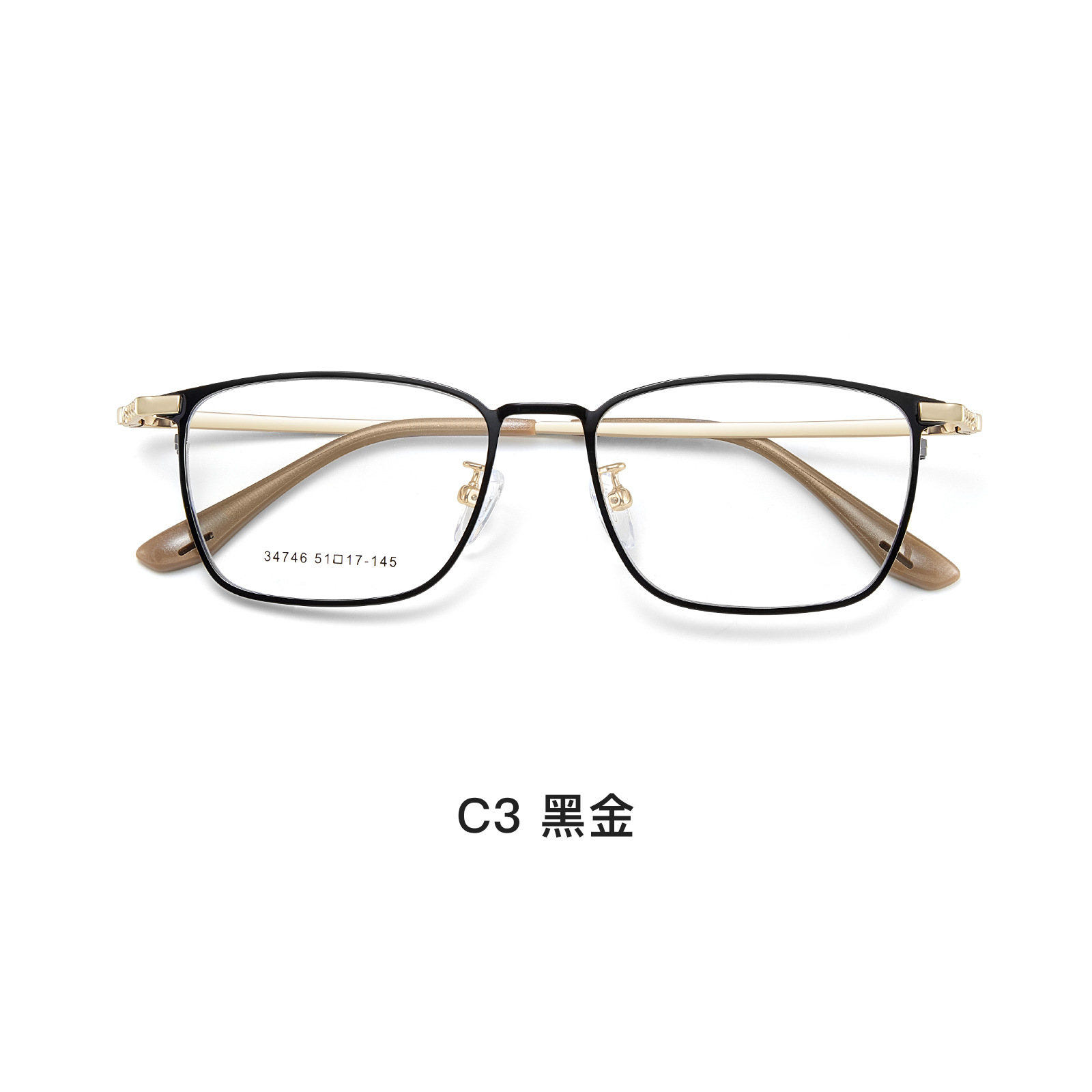 Inglés estilo de negocios hombre estereoscópico marco de gafas aleación vacío IP chapado no desvanecer marco de gafas al por mayor gafas