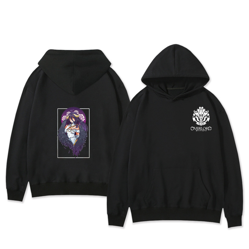 Suéter con capucha perimetral del rey de los muertos OVERLORD Suéter holgado bidimensional del rey de los huesos Tendencia