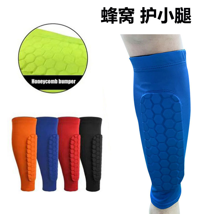 Fabricantes de panal de panal de calcetines de pantorrilla de patinación de baloncesto artes marciales de acondicionamiento físico anti-colisión equipo de protección deportiva de protección de piernas transfronterizas