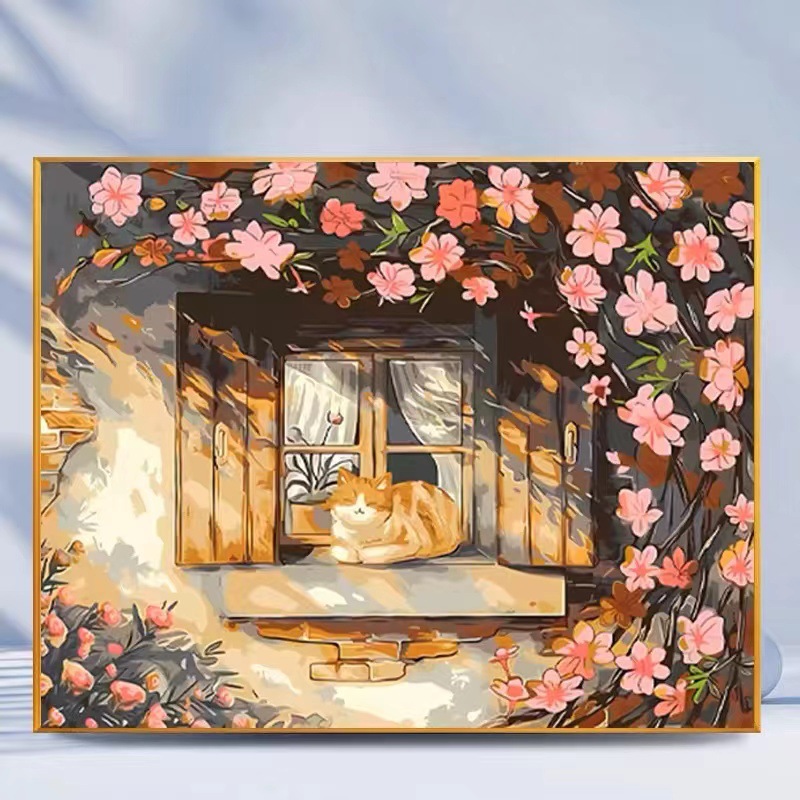 [Pequeño al por mayor] pintura al óleo digital di relleno de pintura acrílica simple pintura decorativa de alto nivel con selección de cabello al por mayor