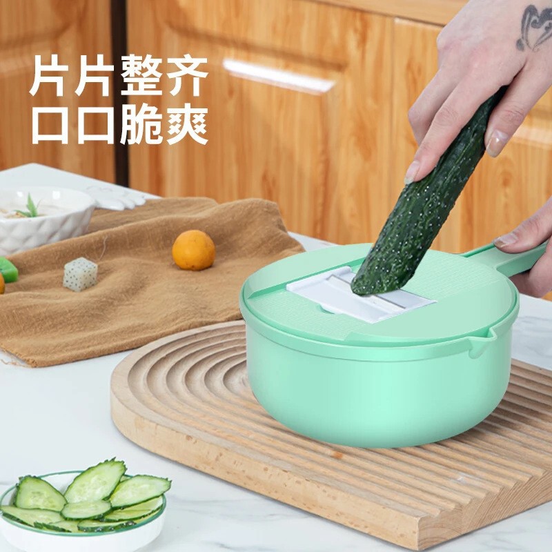 家用手动擦丝器多功能切菜器切丝刨丝切片器沥水切丝器厨房用具|undefined