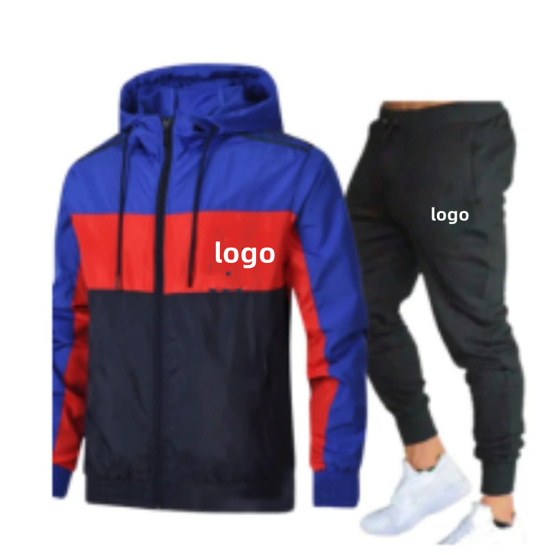 2023 marca de moda transfronteriza costura deportiva traje casual cazadora de moda para hombres protección solar transpirable traje casual al por mayor