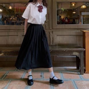 Jk Skirt Uniform Summer Class Uniform Mid-Length Pleated Skirt Women's Shirt Graduation Dress Sports Meeting Student Suit Hot