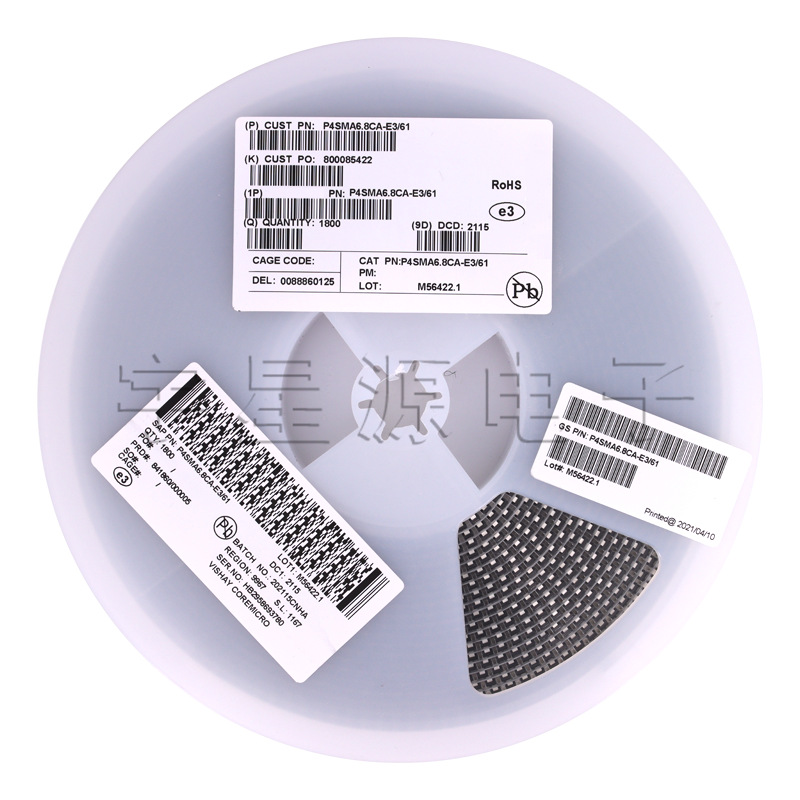 P4SMA6.8A/P4SMA6.8CA 单/双向 TVS瞬变抑制二极管 SMA