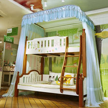 蚊帐上下床高低子母床15米12m床双层床母子床u型导轨上下铺儿童