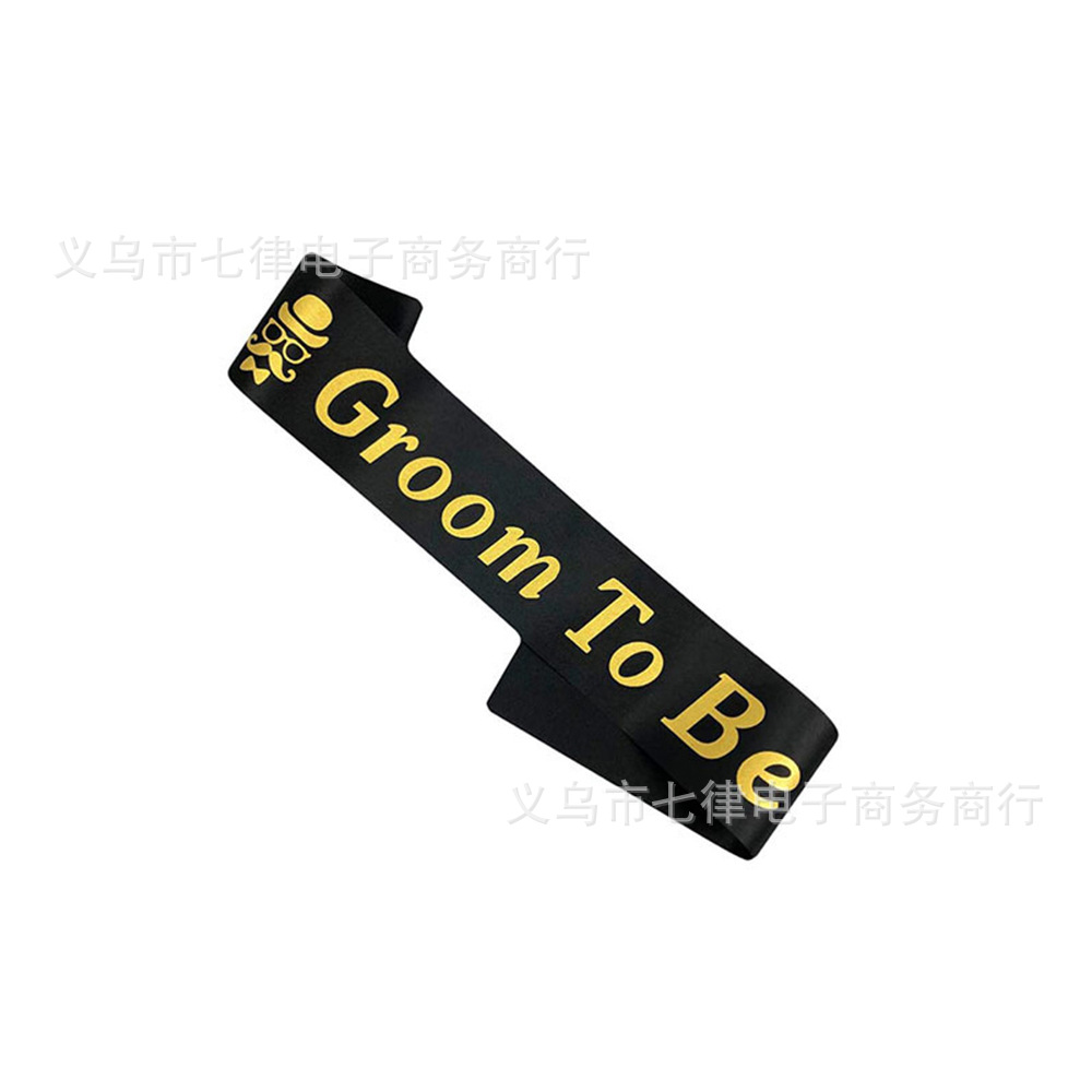 Novio a ser insignia de cinturón ceremonial Insignia de correa de hombro Novia de la despedida de soltero para ser insignia de cinturón ceremonial