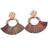 Earrings, ethnic air fan, suitable for import, Amazon, boho style, European style