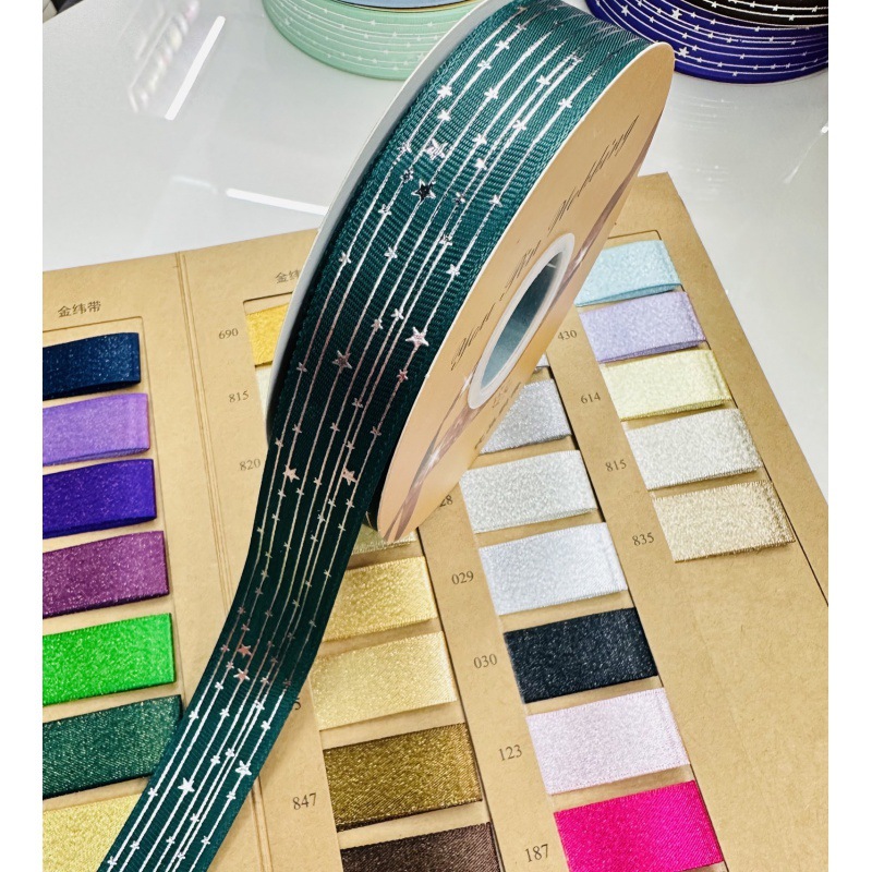 Explosiones transfronterizas estrellas de fijación en caliente galvanizado DIY arco de regalo de fiestas decoración cinta accesorios de ropa