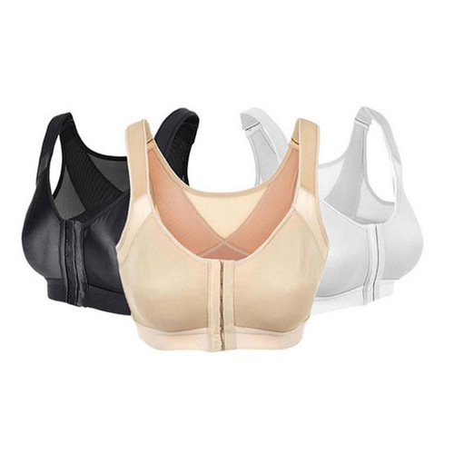 European and American large size front buckle closed underwear, wire-free adjustable bra, yoga running sports comfortable breathable vest
