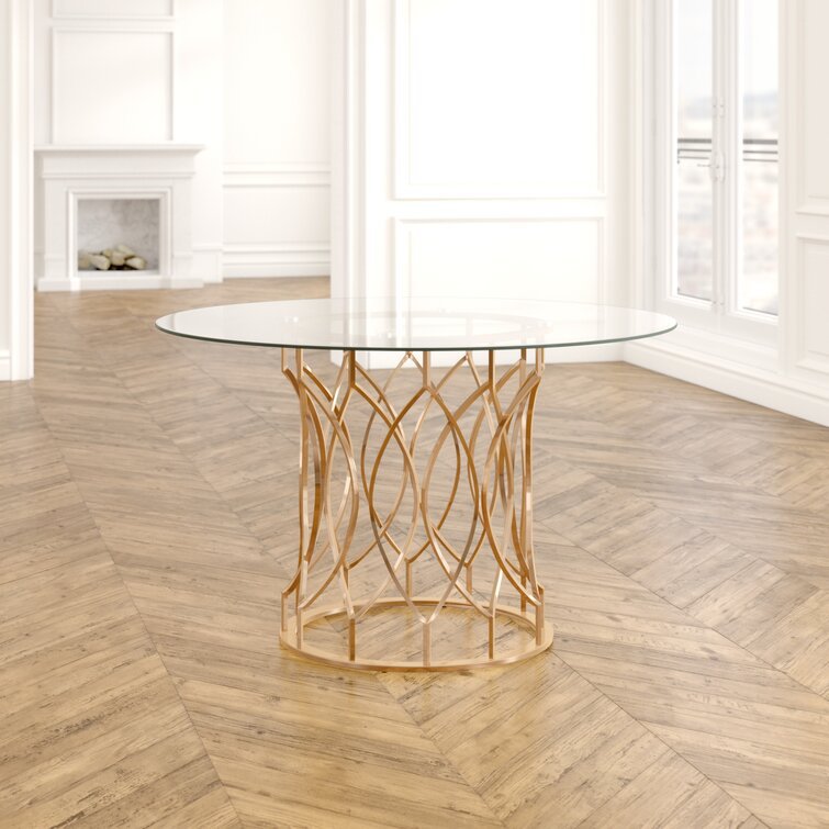 Mesa de comedor de vidrio de lujo ligero mesa de negociación de vidrio temperado alta sensación mesa de comedor de exportación
