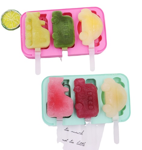 Foreign Trade Silicone Home Use with Cover Transportation Snow Cream Mold Children Cheese Stick Ice Cream Ice Stick Mold