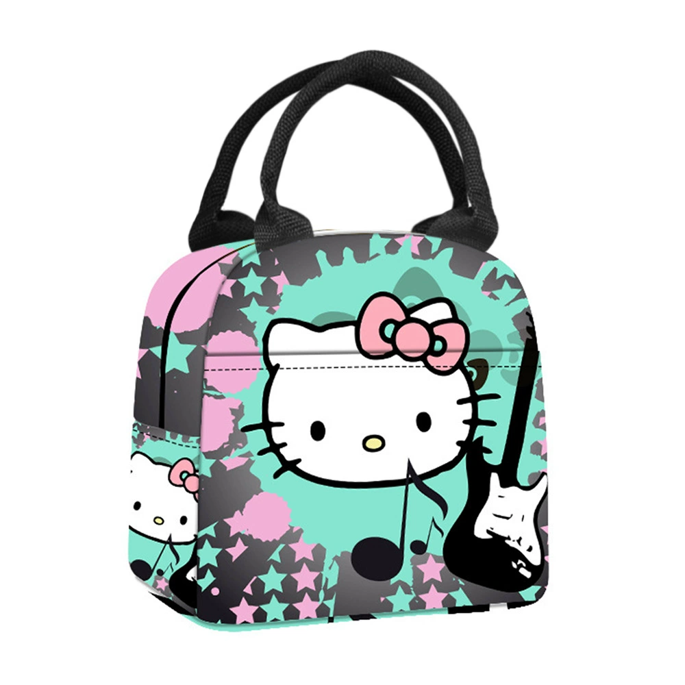 Hello Kitty, ручной мультяшный милый термос, сумка-ланч для учеников начальной школы, сумка для еды