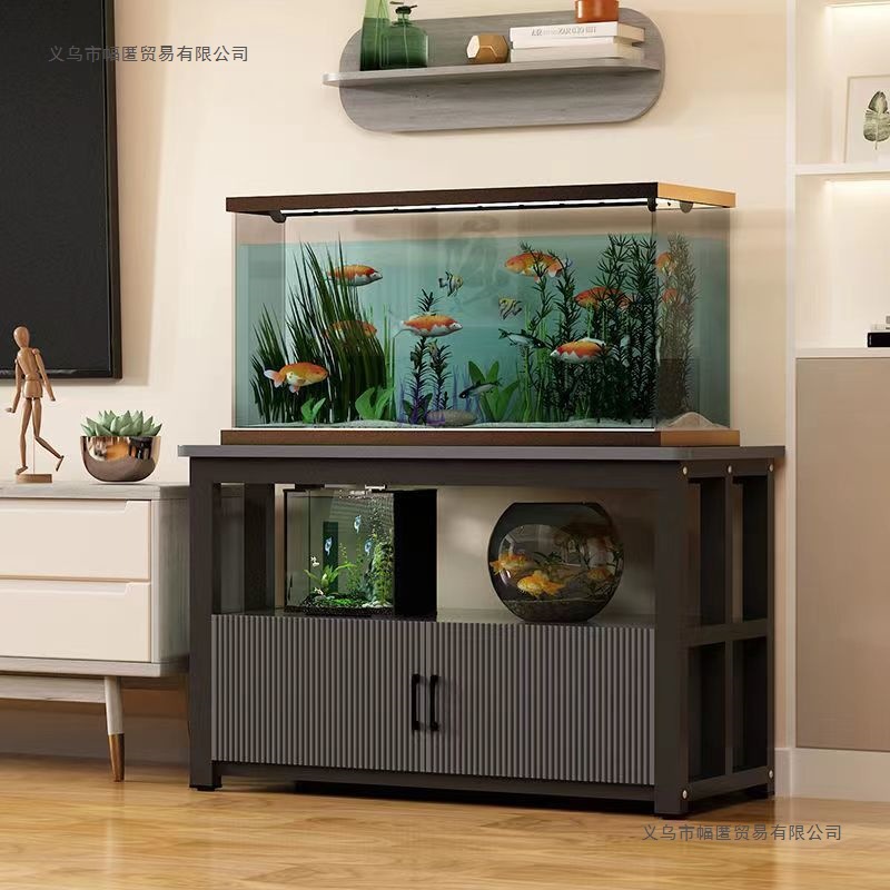 Fish Tank Cabinet Living Room Partition Simple Fish Tank Household Load-Bearing Stream Tank Bottom Cabinet Fish Tank Cabinet Living Room Household Pet Cabinet