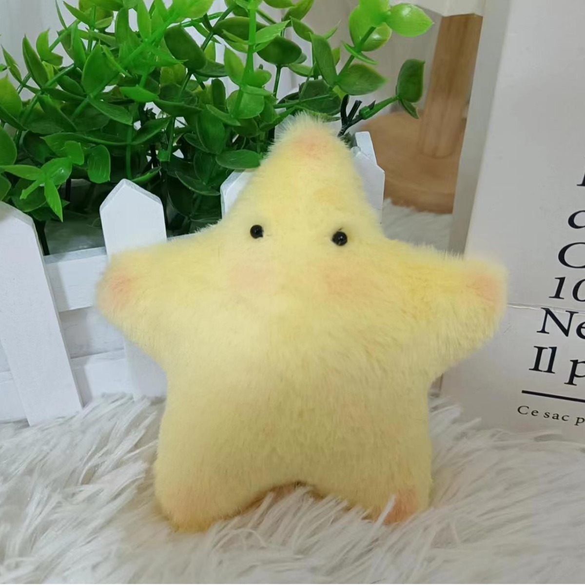 Colgante de peluche de estrella pequeña, lindo colgante de estrella de la suerte para niñas, llavero, monedero, bolso, mochila