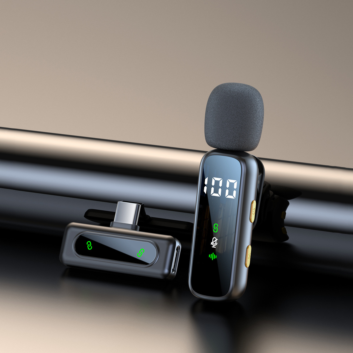 Nuevo modelo privado L06 micrófono de collar inalámbrico, un arrastrar y dos micrófono inalámbrico, VLOG en vivo, micrófono inalámbrico de radio